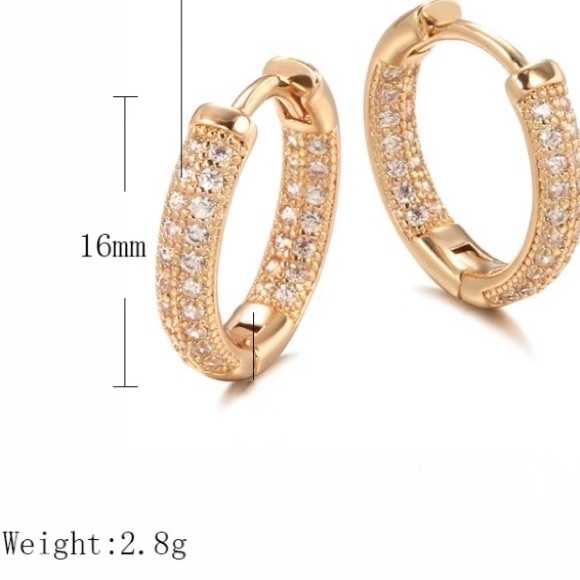 NEW 18K ROSE GOLD HOOP EARRINGS - Picture 6 of 6
